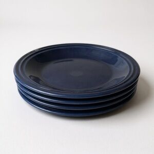 Set of Four Fiesta Cobalt Blue Salad Plates